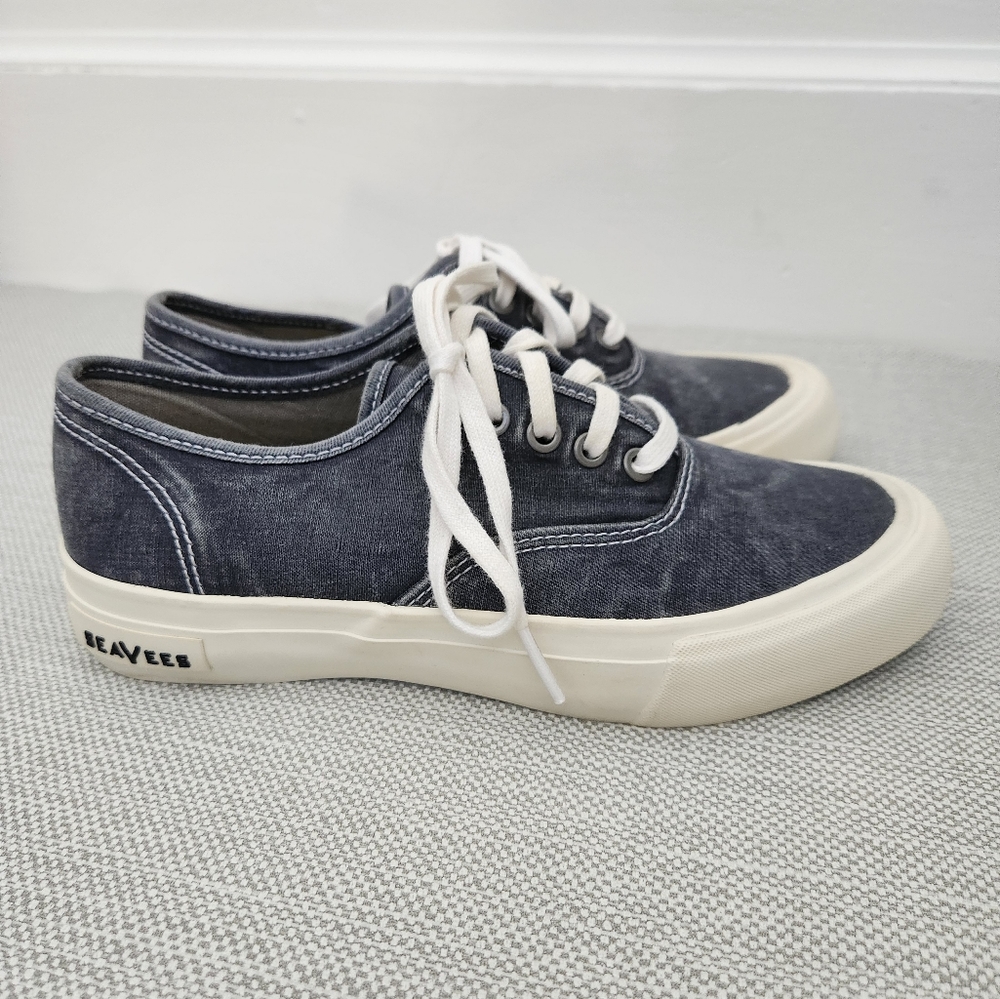 SeaVees Pan Am Orion Blue Legend Sneaker Fashion Lace Up Platform Women Size 6